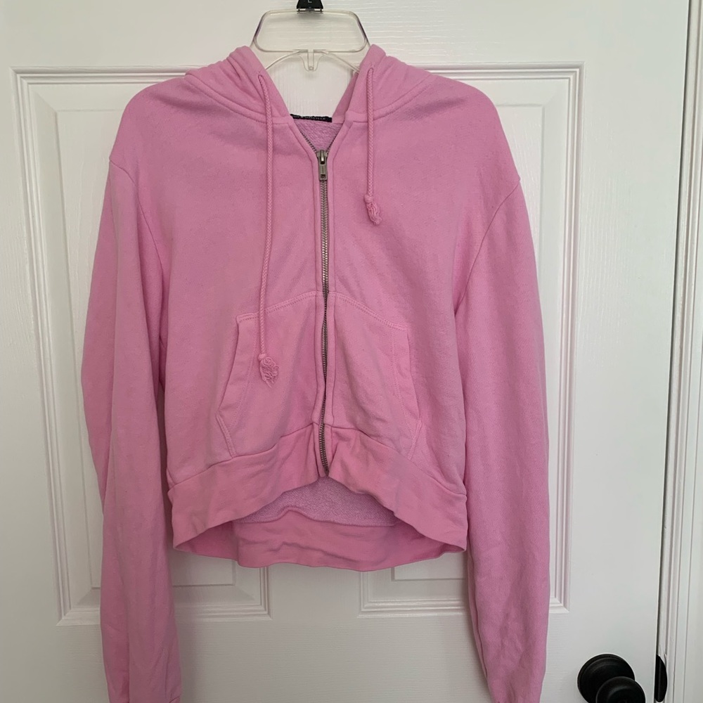 Pink Brandy Melville crystal hoodie
